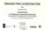 X Międzynarodowa Konferencja Termografia i Termometria w Podczerwieni we Lwowie 2013