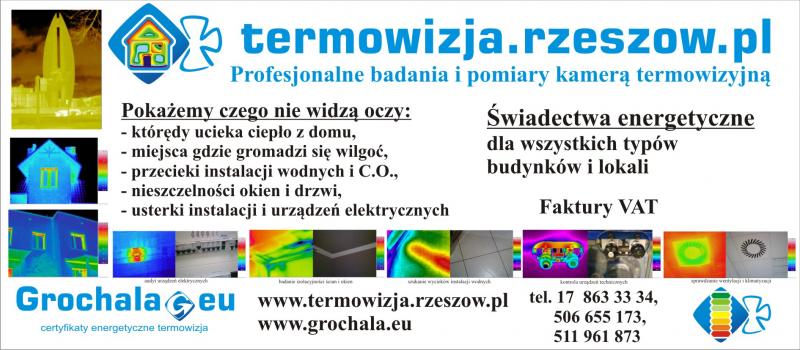 Badania kamerą termowizyjną w Rzeszowie i na Podkarpaciu Badania i pomiary termowizyjne w Rzeszowie - oferta